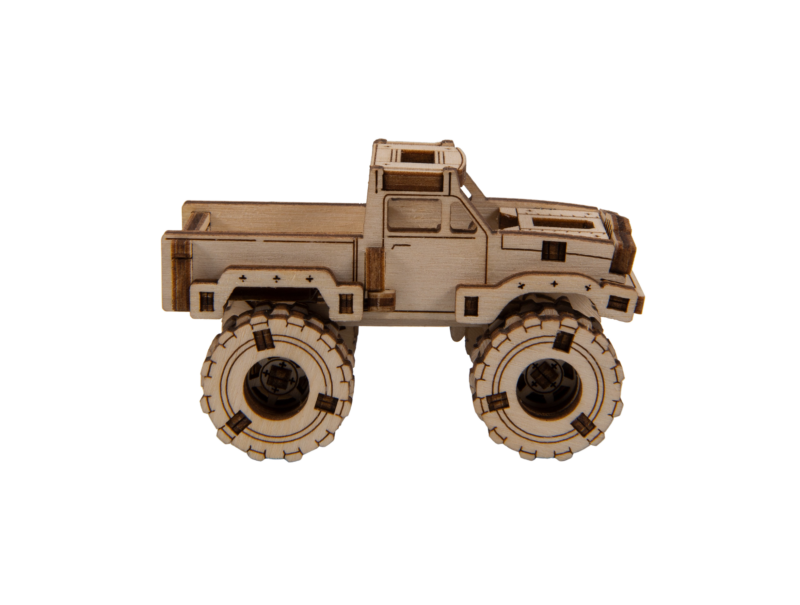 Drewniane Puzzle 3D - Model Monster Truck 3 (Jeep Gladiator)