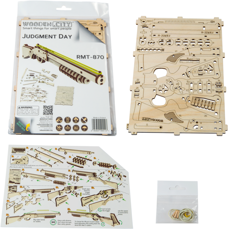 Drewniane Puzzle 3D – Pistolet Judgament Day RMT-870