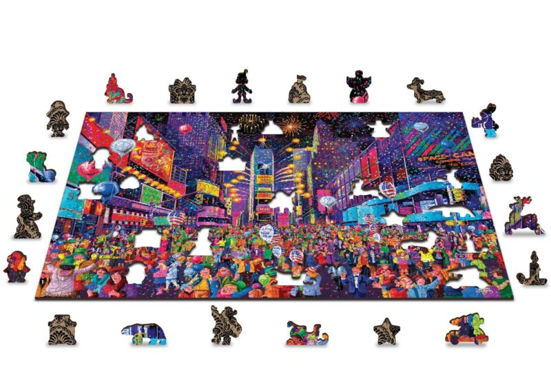 Drewniane Puzzle z figurkami - Sylwester, 505 elementów