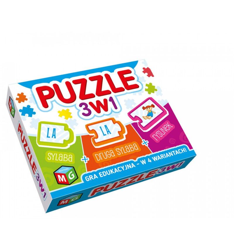 Gra edukacyjna Puzzle 3w1