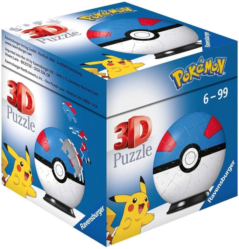 Pokemon niebieska Kula - Puzzle 3D - Ravensburger