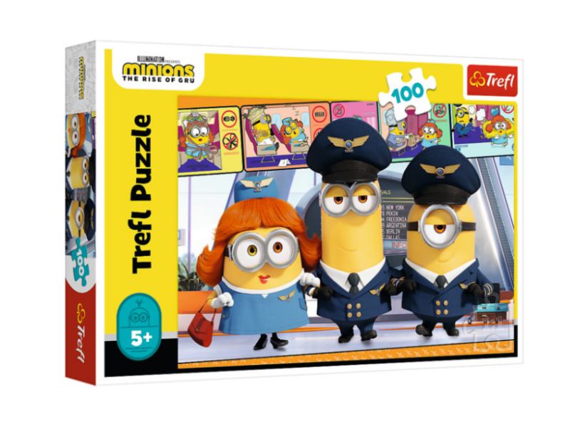 Trefl: Puzzle 100 el. – Minionki na lotnisku