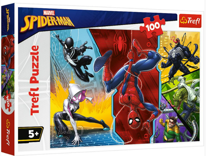 Trefl: Puzzle 100 el. – Spider-man Do góry nogami