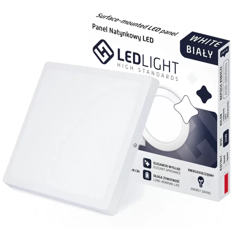 PLAFON LED PANEL NATYNKOWY NIEMRUGAJĄCY CCD BIAŁY CIEPŁY 18W