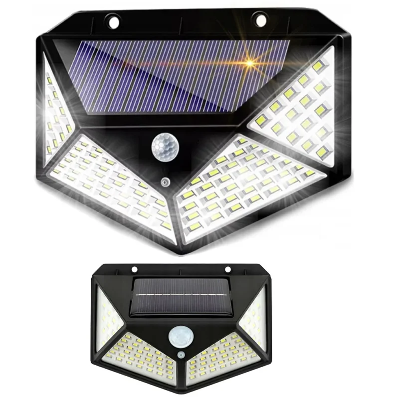 LAMPA SOLARNA Z CZUJNIKIEM ZMIERZCHU RUCHU 100 LED XJ5041